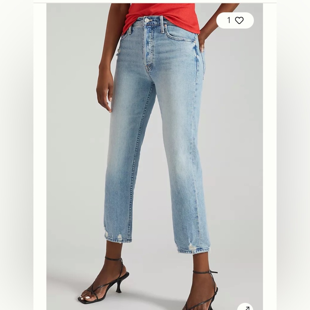 MOTHER The Tomcat High-Rise Relaxed Straight Jeans in True Confessions EUC